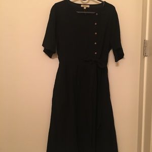 Polagram black midi dress